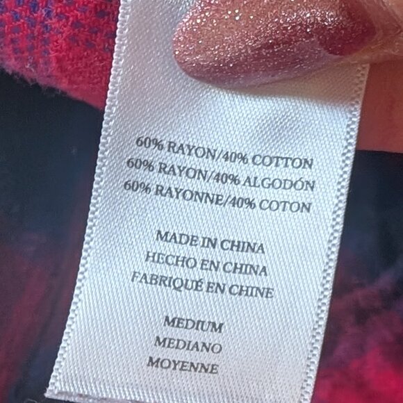 Rails Milo Plaid Flannel in Black and Cherry Violet Size Medium - Picture 9 of 12